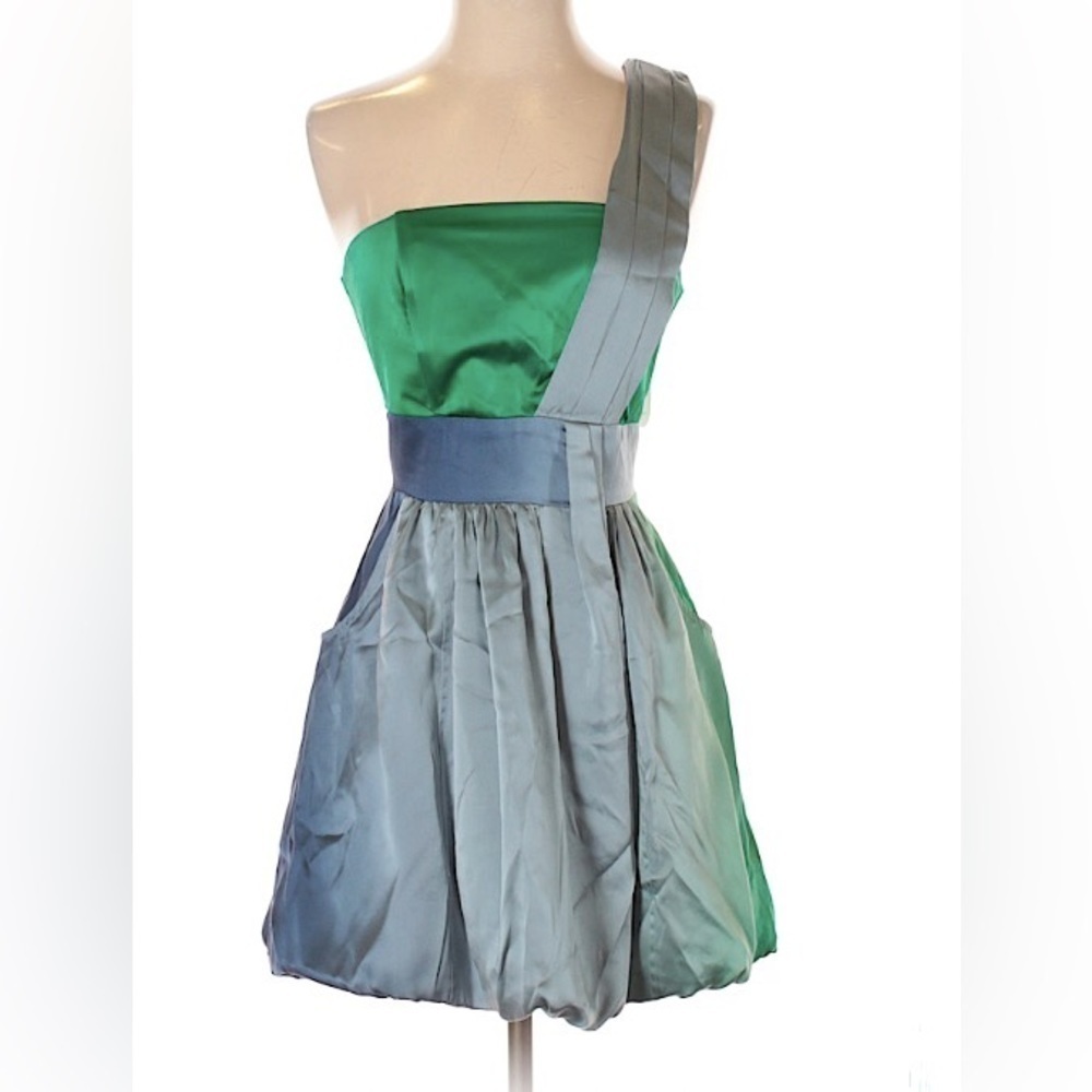 Voom By Joy Han silk one shoulder mini dress NWT